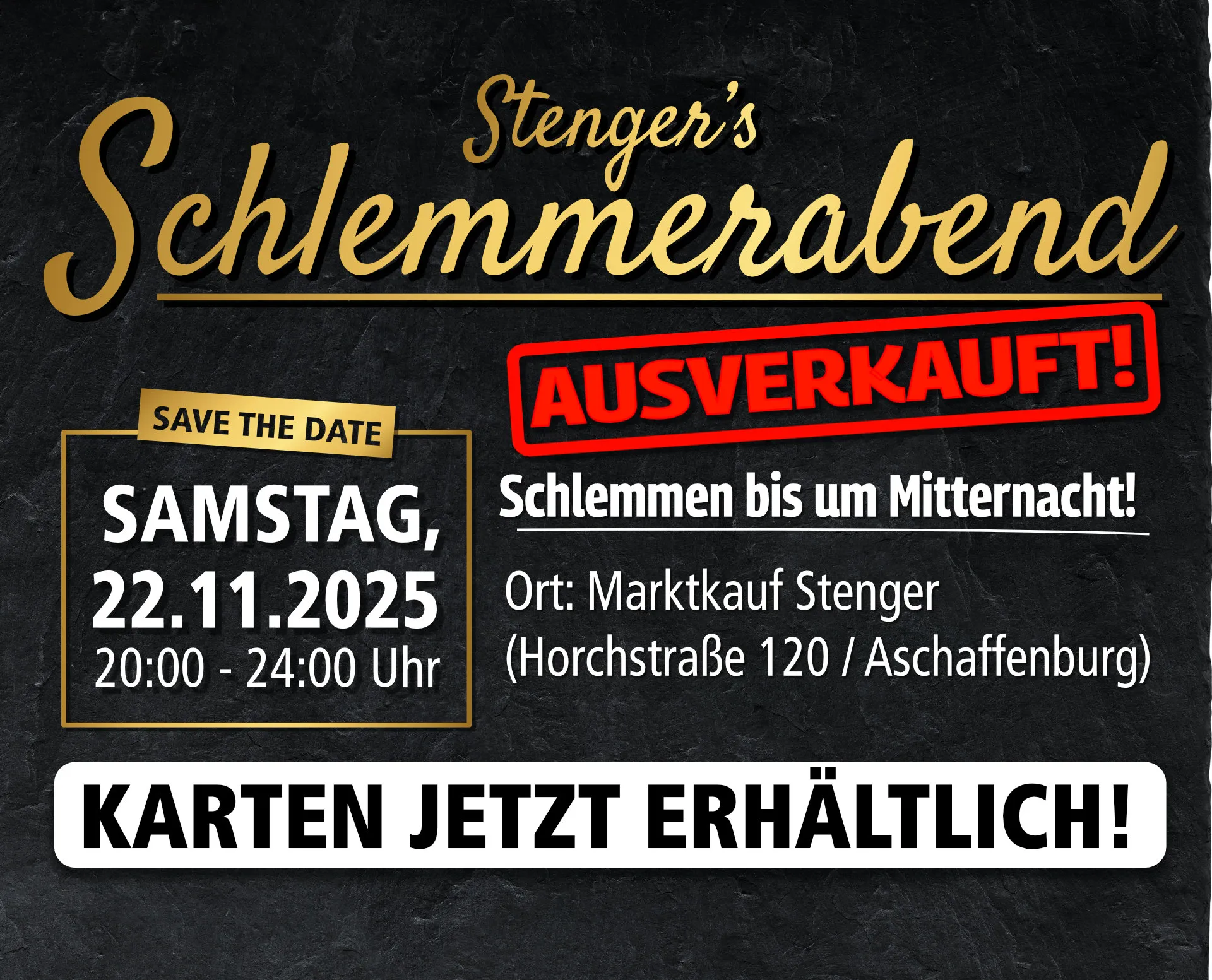 Schlemmerabend 2025 - Ankündigung